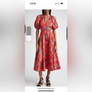 New Ulla Johnson Red Maxi Dress